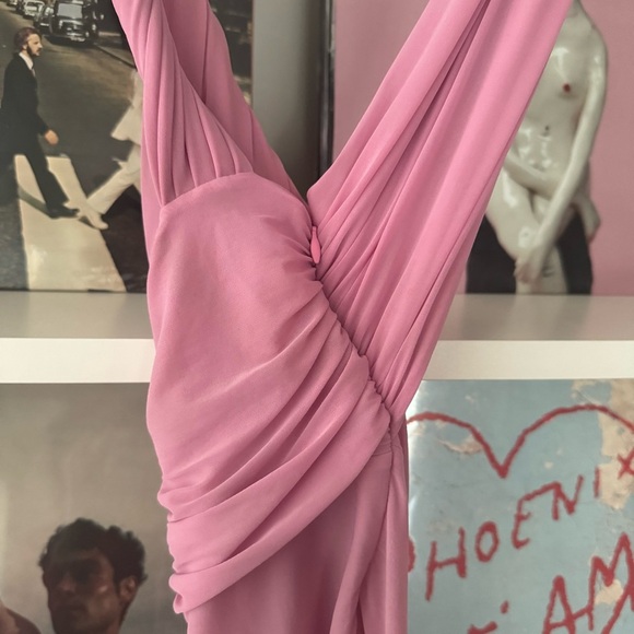 RONNY KOBO Pink Izel Asymmetric Twisted Mini Dress - Picture 9 of 10